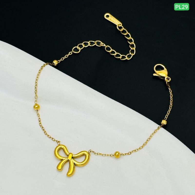 Bow Style stainless steel Anklet Payel