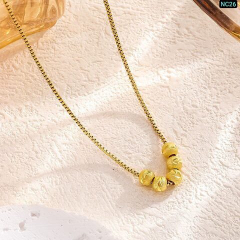 5 Ball 18K Gold polish Necklace