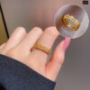 Real Zirocn Stainless Steel Rings Free Size 15
