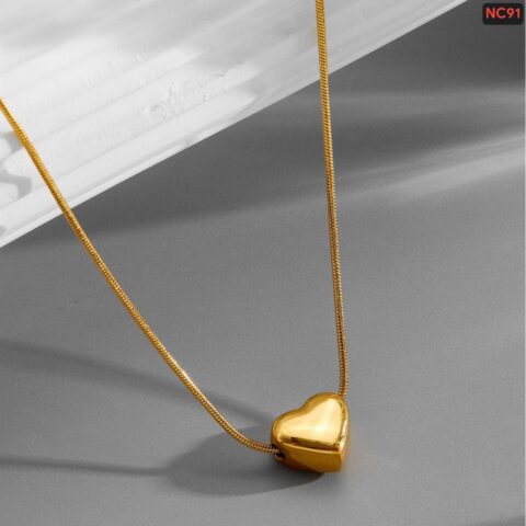 Solid Hollow Love Necklace