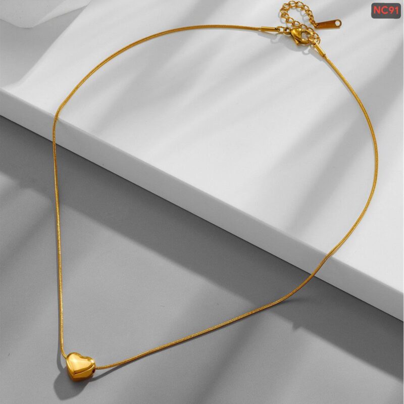 Solid Hollow Love Necklace - Image 3