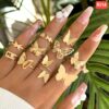 10 pcs Butterfly Ring set