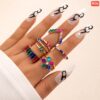 Flower Colorful Ring Set High Quality