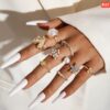 8pcs Pearl Flower Ring Set (High Quality)