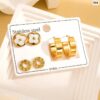 3 Pair Stainless Steel Earring set