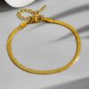 Embossed blade chain Bracelet