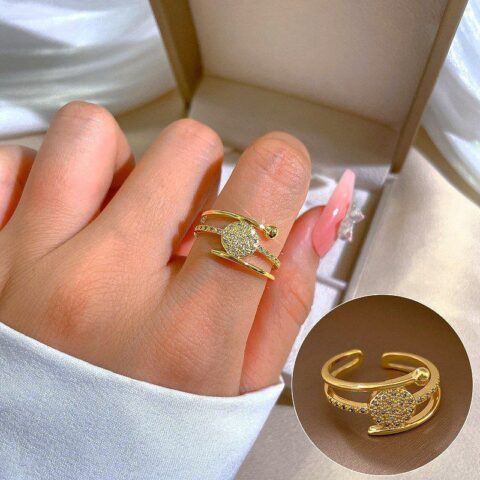 Real Zirocn Stainless Steel Rings Free Size