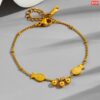 2 Fish 3 Ball Gold Bracelet
