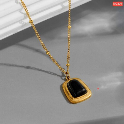 Opal Stone Multi Ball Gold Necklace