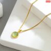Green Opal Gold Necklace
