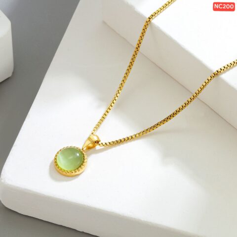 Green Opal Gold Necklace
