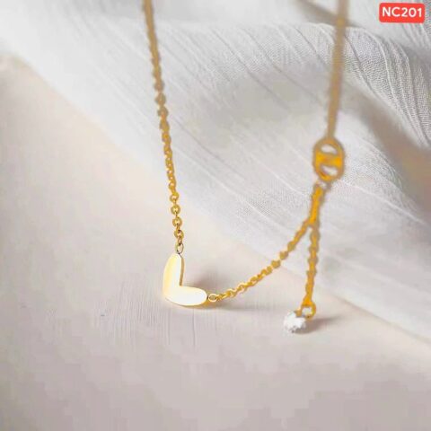 2 Inter Circle love stone Necklace