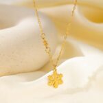 18K Gold Plated Snowflake Stainless Steel Chain (4)
