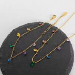 Bohemia Cute Colorful Crystal Pendant Necklace (2)