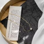 Dainty Minimalist Solitaire Zircon Charm Necklace Anti Tarnish Stainless Steel Chain (2)