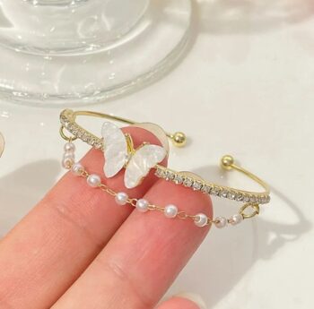 Light Luxury Double Fritillary Butterfly Bracelet