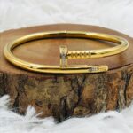 Light luxury stainless steel diamond-studded line bracelet (2)