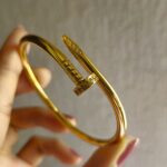 Light luxury stainless steel diamond-studded line bracelet (2)