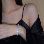 New Shiny Full Rhinestone Silver Color Bracelet for Women (3)