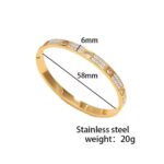 Stainless Steel Anti Tarnish Nail Style and Cuff Bangle for Girls Women (3)