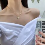 Stainless Steel New Fashion Jewelry Luxury Zircon Daisy Sun Flower Charms Chain (2)