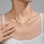 Stainless Steel Pendant Necklace for Women Clavicle Chain (4)