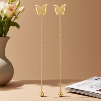 18k Gold plated Sui Suta dangle Ear Ring 2