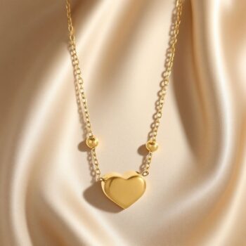Gold Heart Anti-Tarnish Pendant Necklace